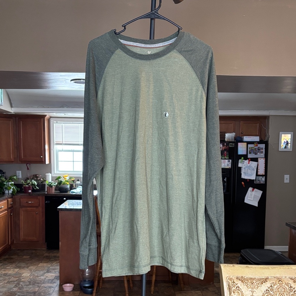 Outdoor Life Two-Tone Green Long Sleeve Shirt